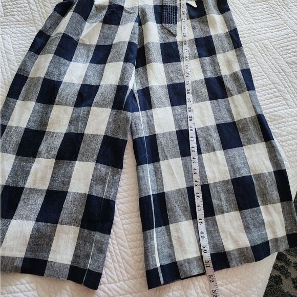 J crew gingham spaghetti straps with pockets crop coastal jumpsuit - Picture 16 of 16